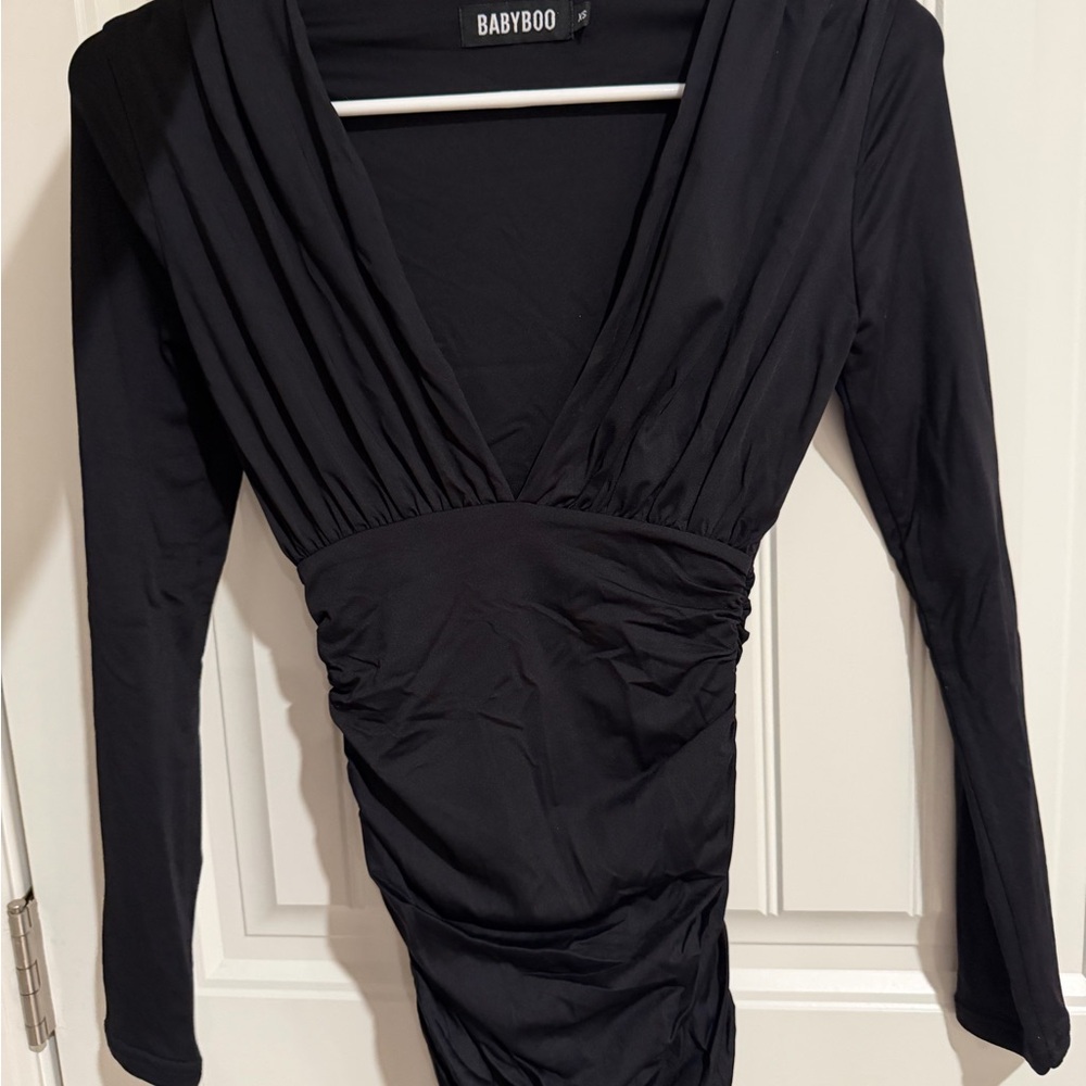 Babyboo Black Ruched Dress